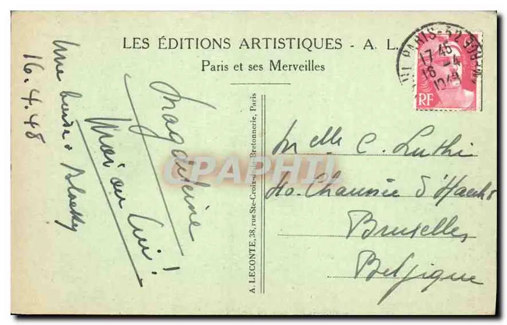 Paris — Notre-Dame — A Fachada — A.L. — Construída no primeiro quartil do século XII, concluída em torno de 1240. - Verso