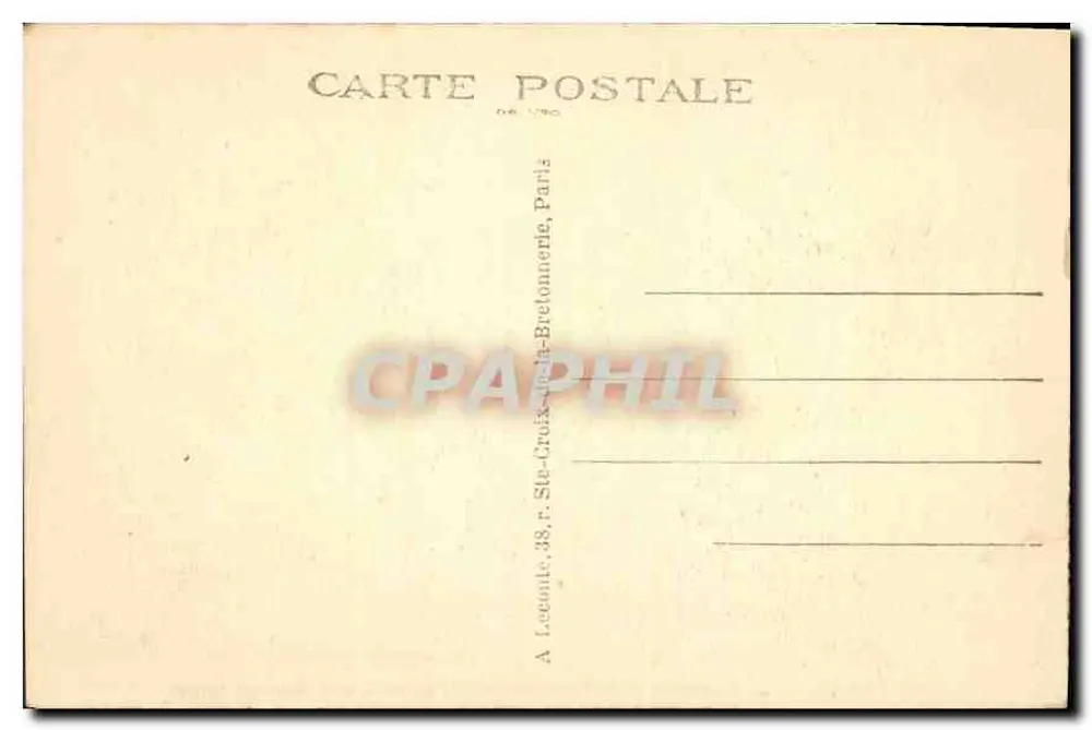 Paris — Le Panthéon et la Rue Soufflot — éditeur A. Lecoin, n°80 - Verso