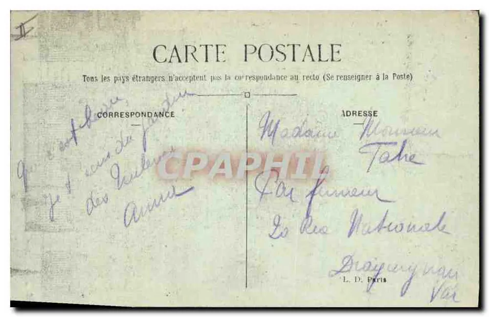 Parijs — Het Kleine Paleis van de Champs-Élysées — L. D. - Achterkant