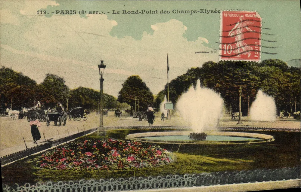 Paris (8th arr.) — The Round-Point of the Champs-Élysées — unknown publisher, no. 119 - Front