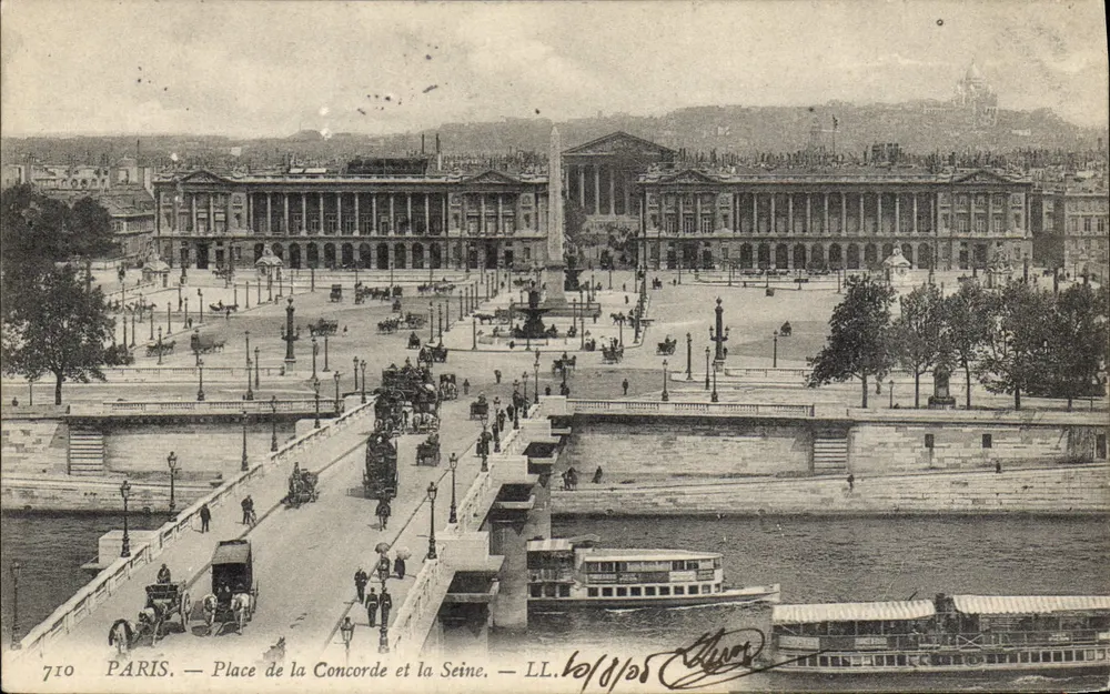 Paris — Place de la Concorde et la Seine — LL. 710 - Recto
