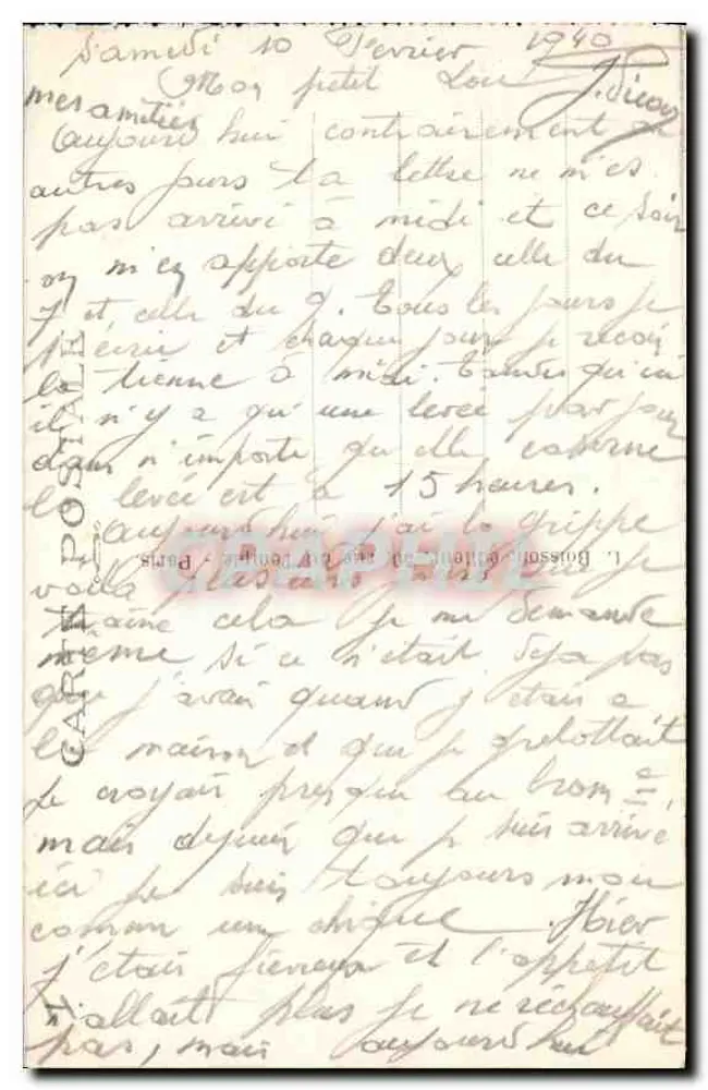Paris (8e) — Arco do Triunfo — editor J.H. n°66 - Verso