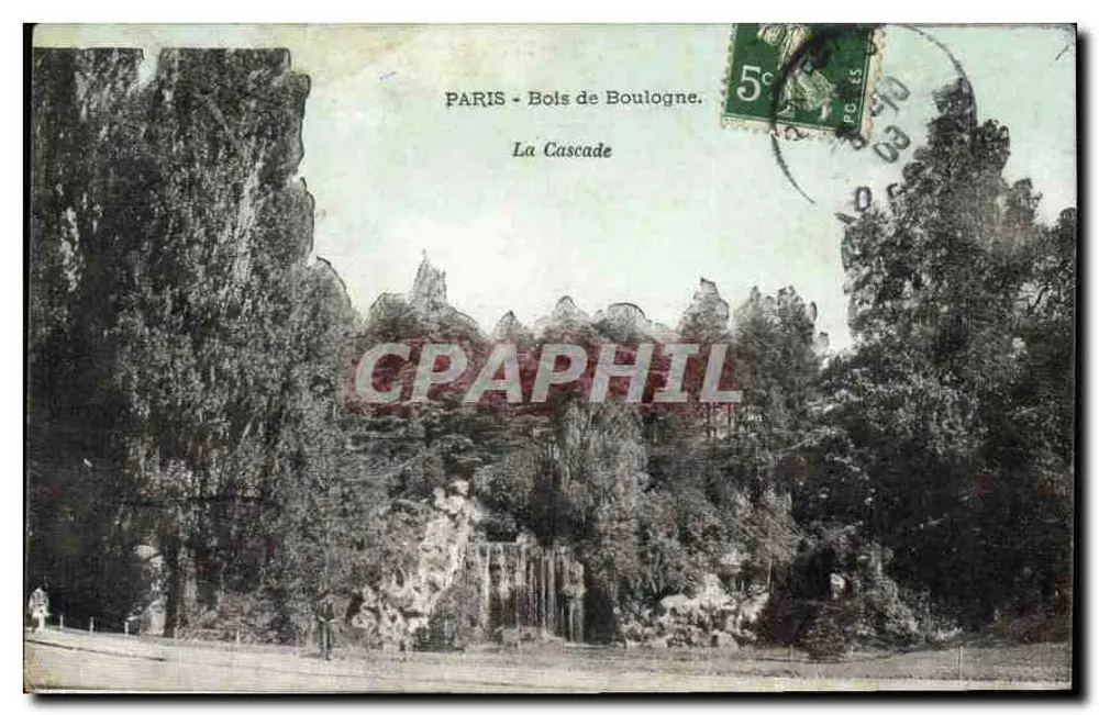 Paris - Bois de Boulogne. A Cascata — editor não visível, número de série ilegível - Frente