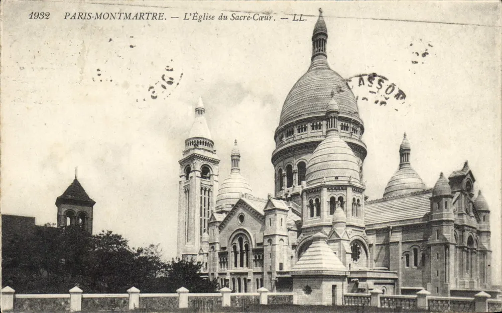 Paris-Montmartre — A Igreja do Sagrado Coração — LL. - Frente