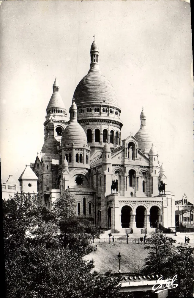Parijs - De Basiliek van het Heilig Hart — uitgever Estel, n° 212 - Voorkant