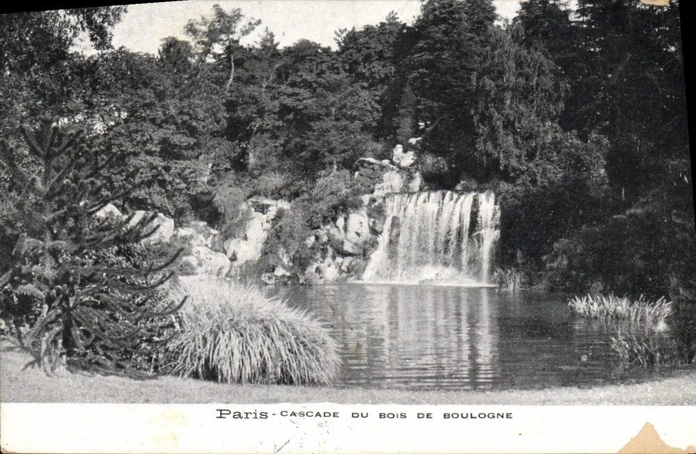 Paris - Cascade du Bois de Boulogne — éditeur imprimeur non visible, n° de série non lisible - Frente