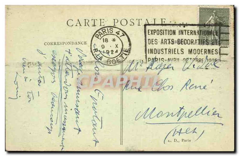 Paris — Place de la Bastille — Colonne de Juillet — L. D. - Verso