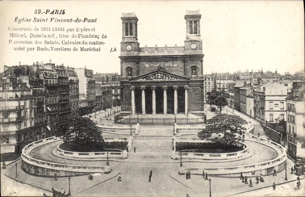 Igreja de São Vicente de Paulo — Paris — Editor L. Bossom, Paris - Frente