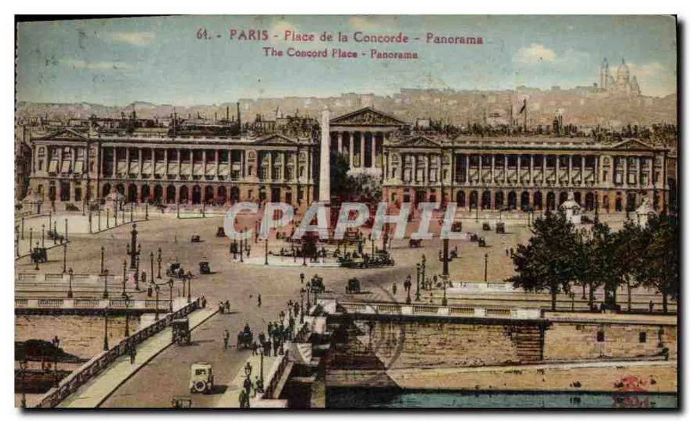 Paris - Place de la Concorde - Panorama — edição ilustrada n°64 - Frente