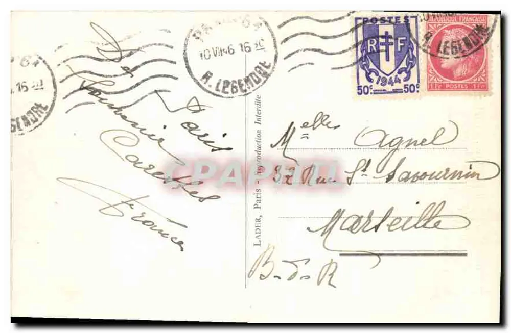 PARIS — La Madeleine et la rue Royale — Lader 13 - Verso