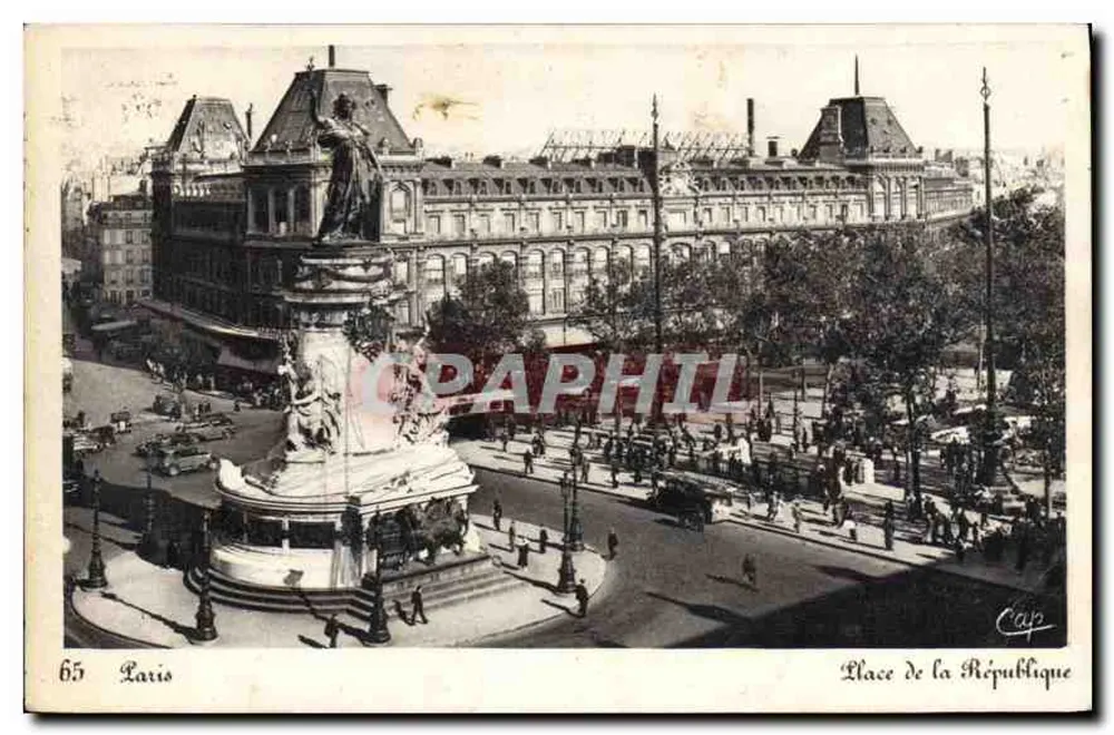 Praça da República — Paris — editor Cap, n° 65 - Frente