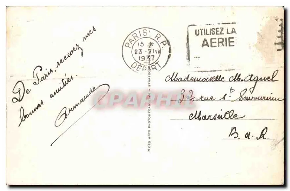 Praça da República — Paris — editor Cap, n° 65 - Verso