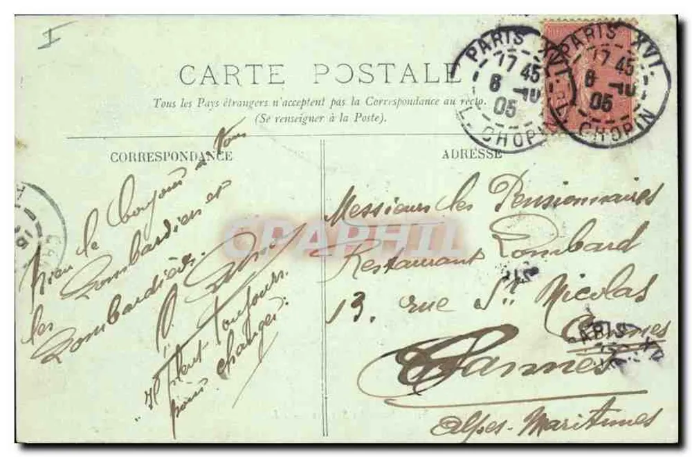Paris — Kammer der Abgeordneten — Sitzungssaal — LL. — n° 643 - Rückseite
