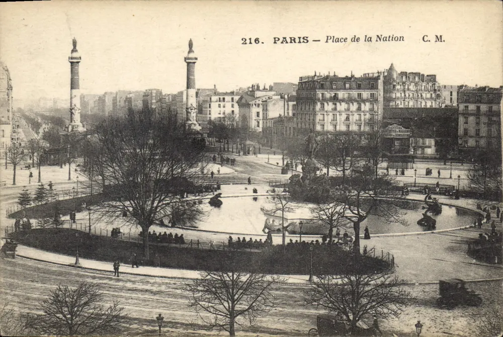 Parijs — Place de la Nation — C.M. n°216 - Voorkant