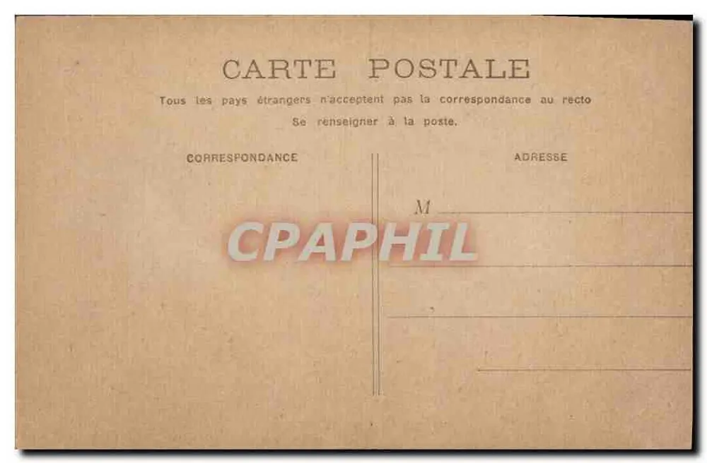 Paris - Chamber of Deputies — view of the building with colonnades and statues — unidentified publisher - Back