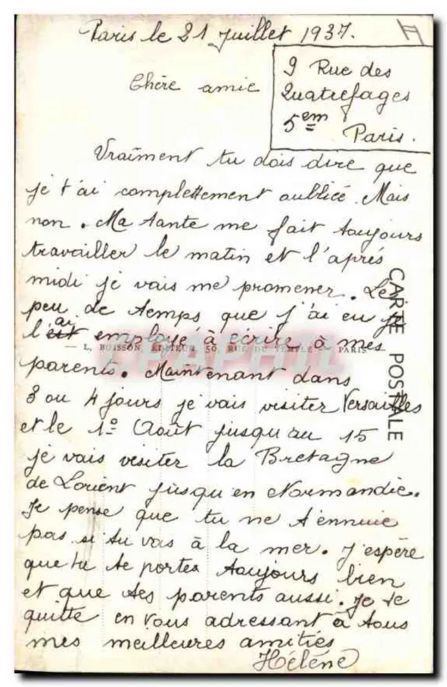 Paris — Im Tuileries-Garten — Der Bassin — J.II. - Rückseite