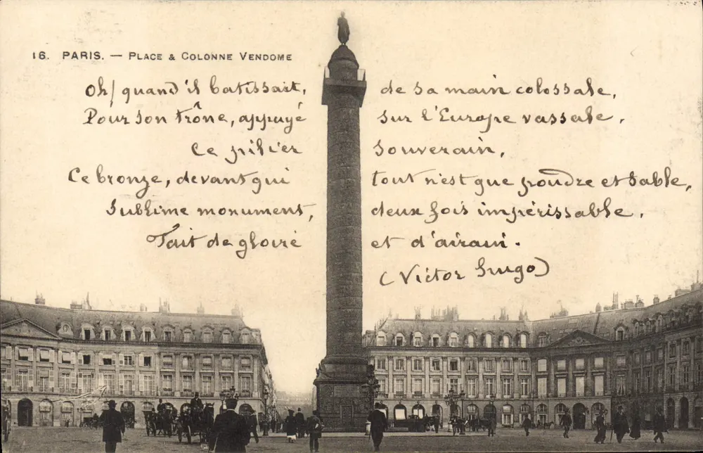 Parijs — Place de la Concorde & Colonne de la Concorde — onbekende uitgever, n° 16 - Voorkant