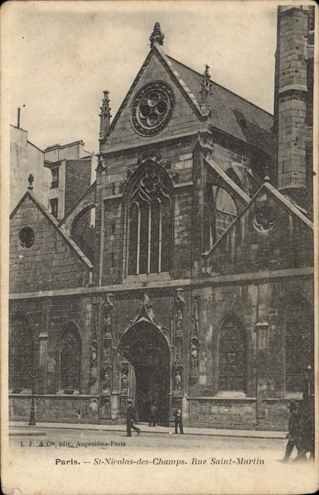 Paris — St-Nicolas-des-Champs, Rue Saint-Martin — L. J. & Cie, Angoulême-Paris - Recto