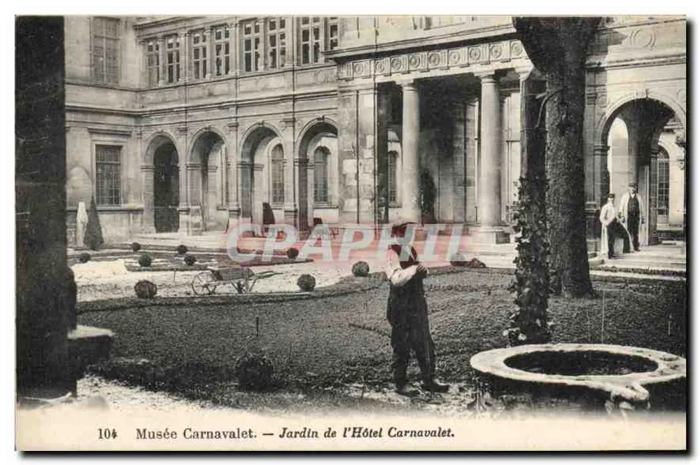 Museu Carnavalet — Jardim do Hotel Carnavalet — A. Moutet, Editor, Paris - Frente