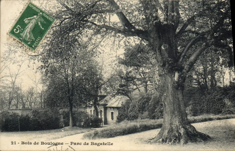 Bois de Boulogne – Parque de Bagatelle — editor desconocido, n° 21 - Anverso
