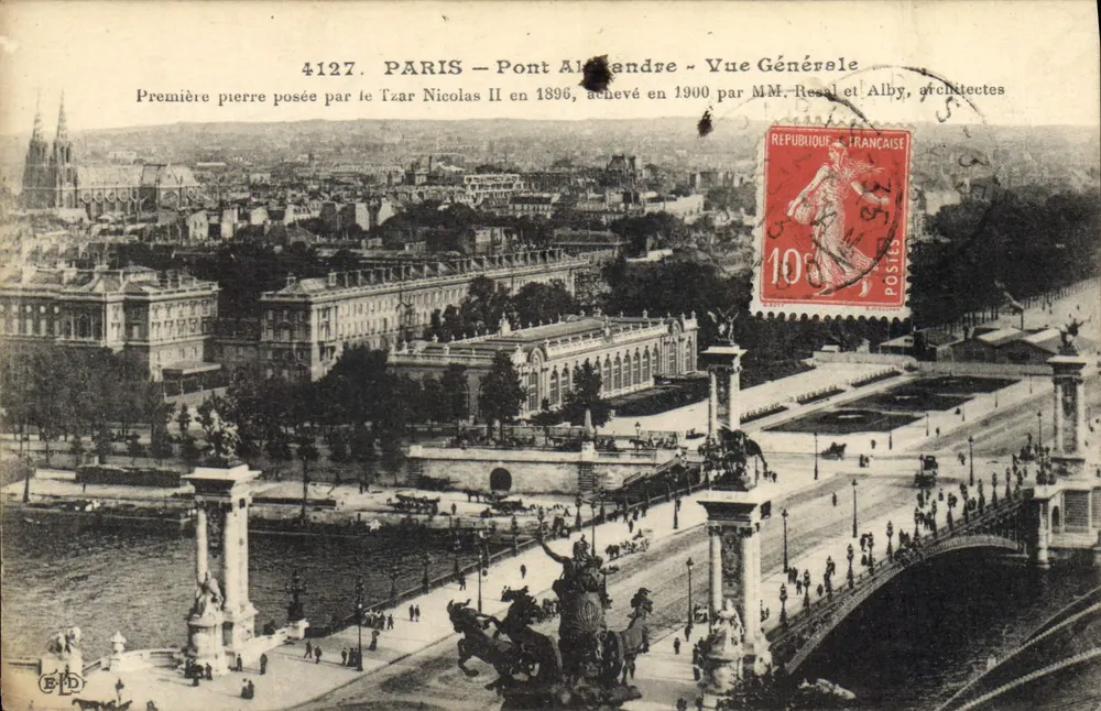 Paris - Ponte Alexandre III - Vista Geral — editor B.D. n°4127 - Frente