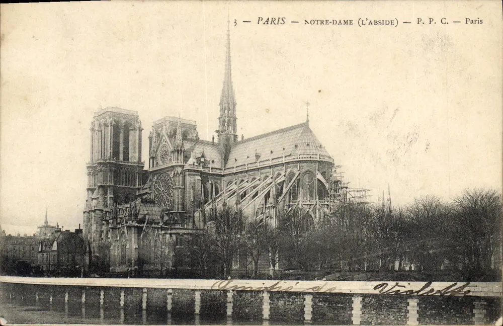 Paris — Notre-Dame (A Abside) — P. P. C. — Paris - Frente