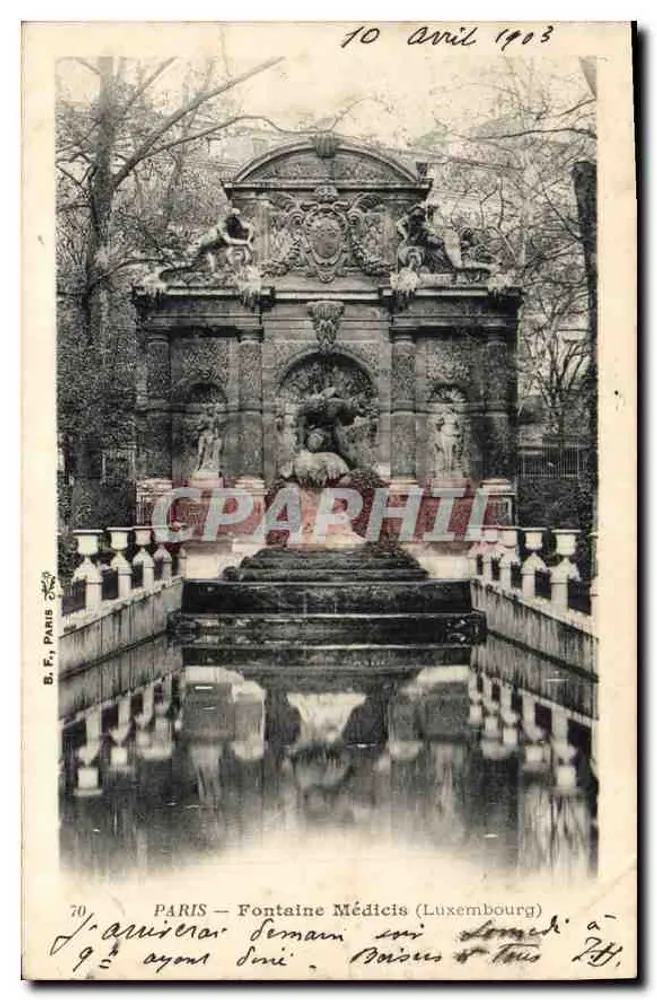 Paris — Fontaine Médicis (Luxembourg) — B. F., Paris, n°70 - Recto