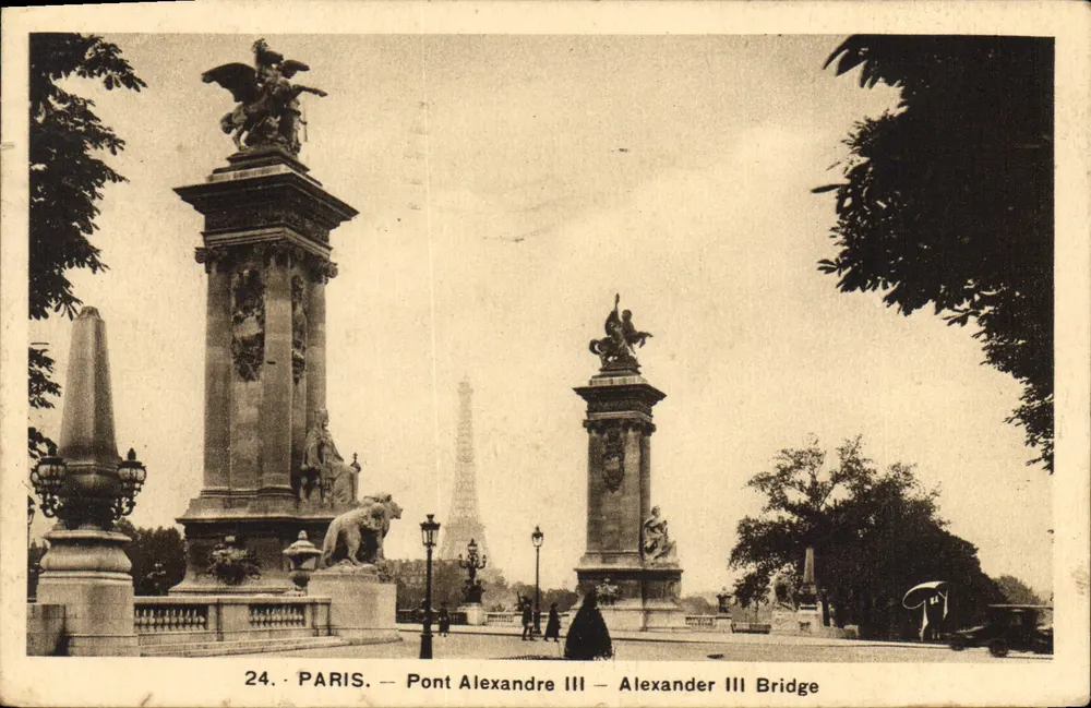 Paris — Ponte Alexandre III — Ponte Alexandre III — 24. — Editor: Paris, n° de série 24 - Frente