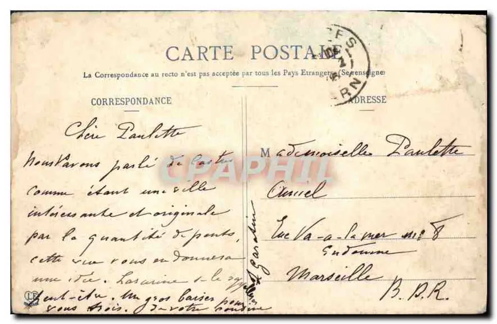 Castres — Die vier Brücken über den Agout — Le Tarn 2e Série - Rückseite