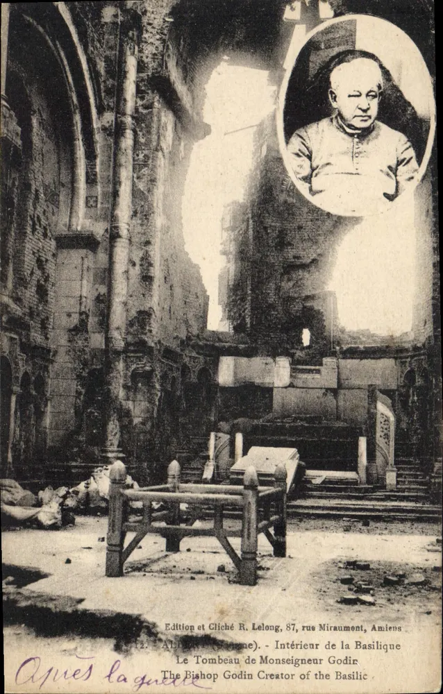 Innenansicht der Basilika — Grabmal des Herrn Godin — Ausgabe R. Lelong, Amiens - Vorderseite