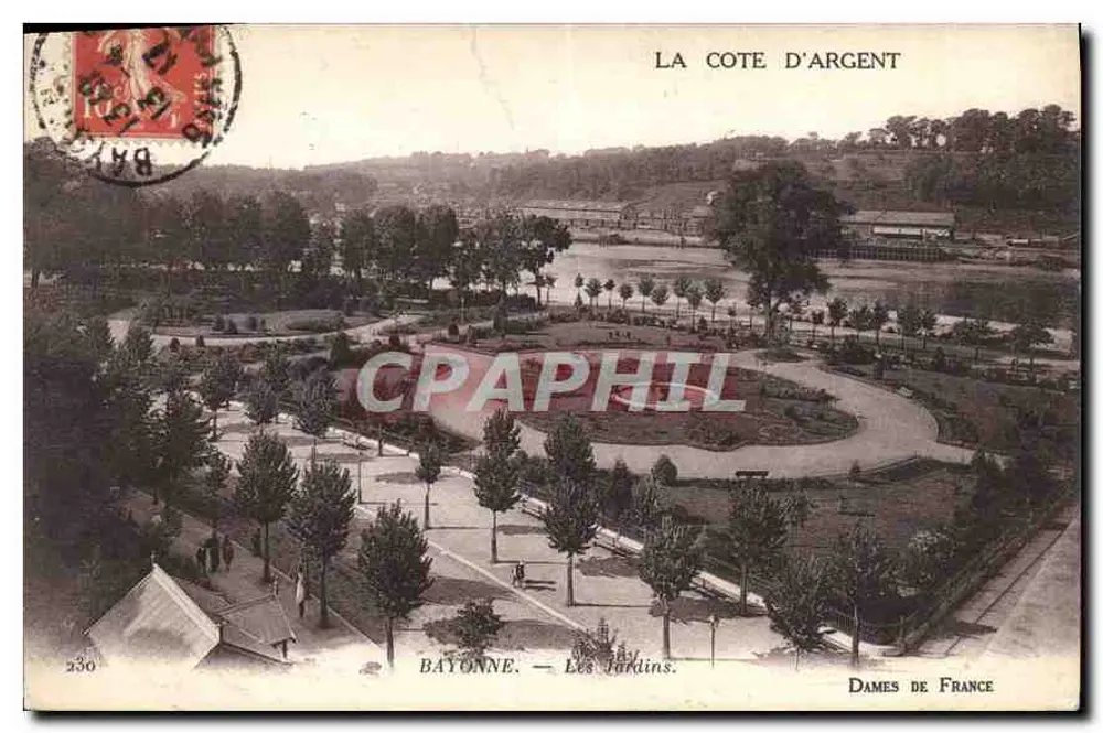 Bayonne — Os Jardins — A Côte d'Argent — Dames de France - Frente