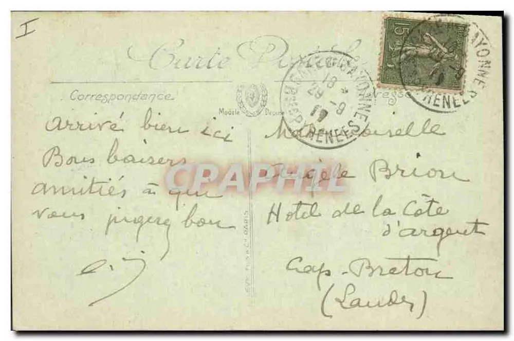 Bayonne — O Teatro, o Reduto e o Ponte Saint-Esprit — L.I. n°6 - Verso