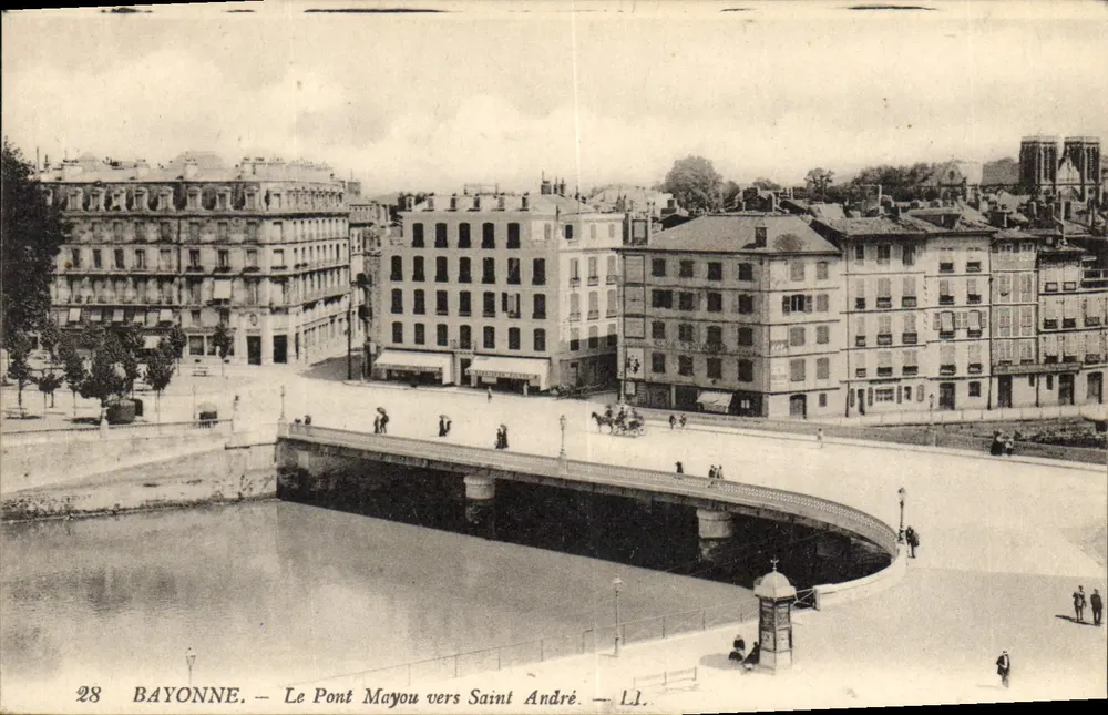 Bayonne — Le Pont Mayou vers Saint André — L.J. - Recto