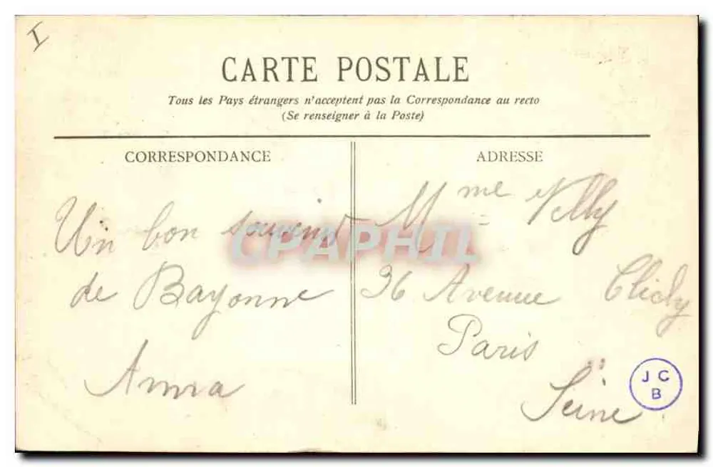 Bayonne - The Lavigerie Monument - BR - 2585 - Back