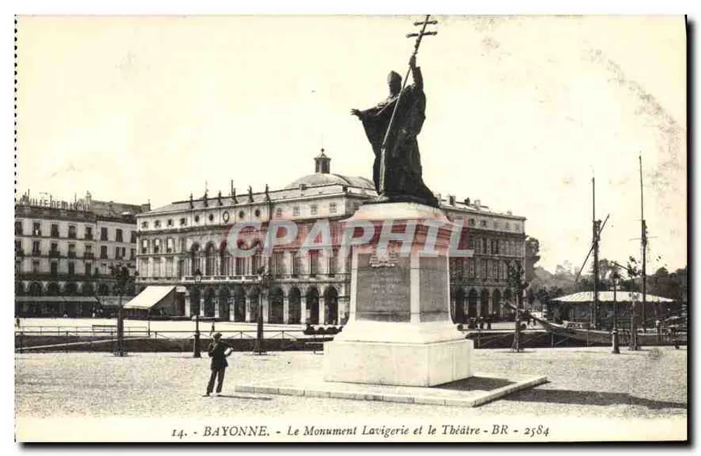 Bayonne — Der Lavigerie-Monument und das Theater — BR — 2584 - Vorderseite