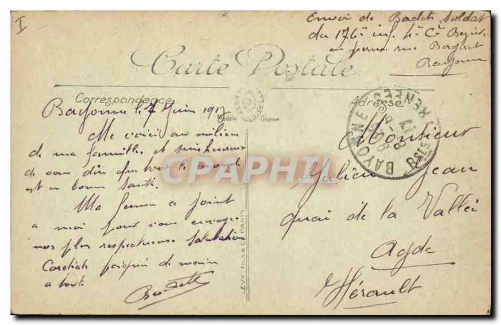 Bayonne — Vue sur le Reduit et sur Saint-Esprit — I.L. - Verso