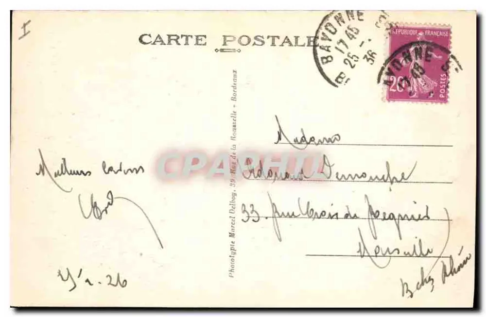 Bayonne (B.-P.) — De Brug Sint-Geest — M. D. - Achterkant