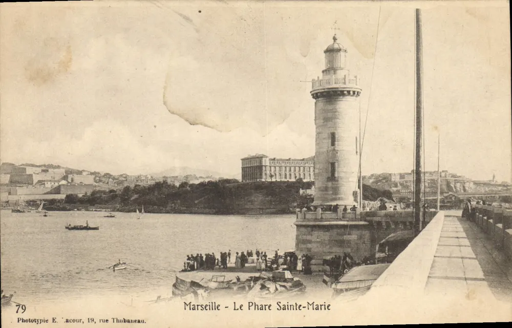 Marseille - O Farol de Santa Maria — Fototipia E. Acour, 19, rua Thubaneau, n°79 - Frente