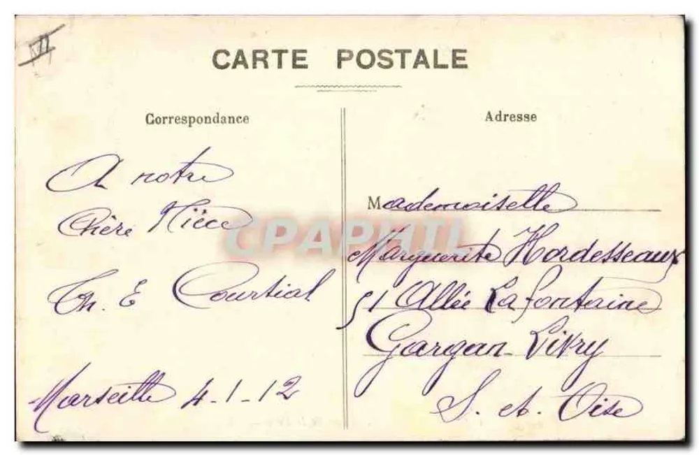 Farol da Désirade — Marselha — Editor L. L. (n° 153) - Verso