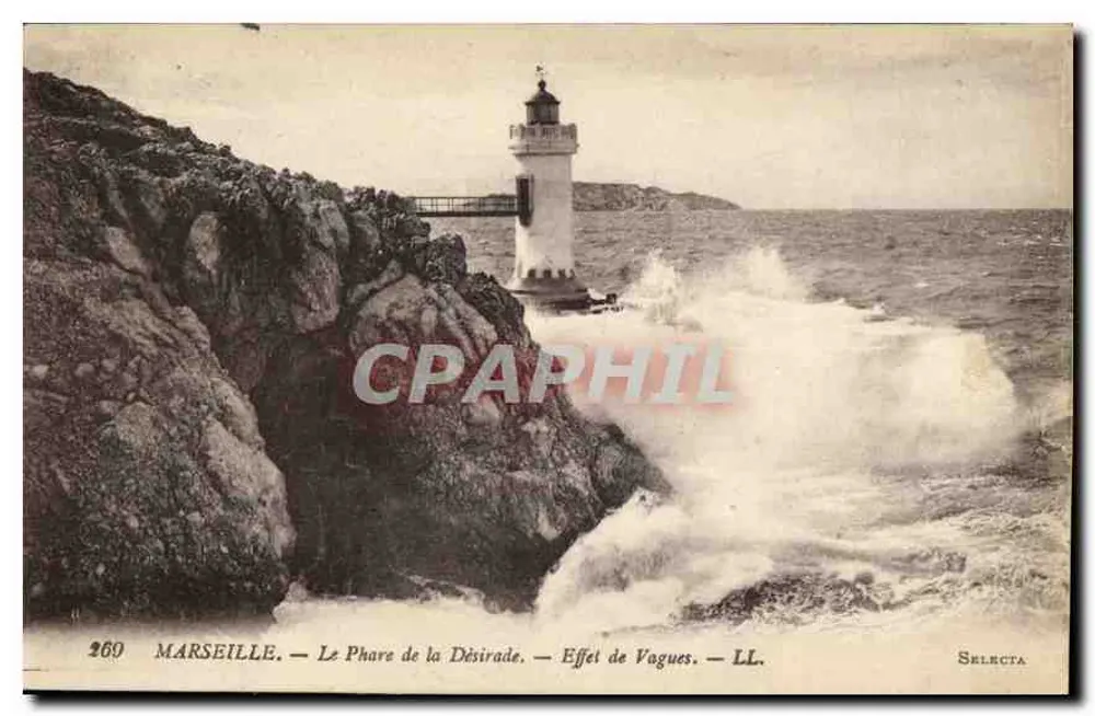 Marselha — O Farol da Désirade — Efeito de Ondas — Selecta n°269 - Frente