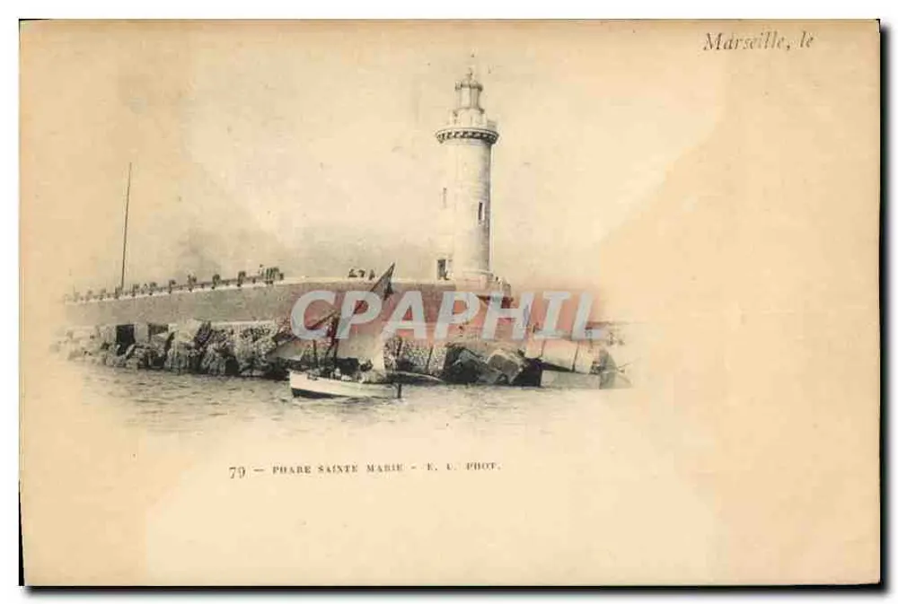 Marselha, o Farol de Santa Maria — E. U. Phot., n°79 - Frente