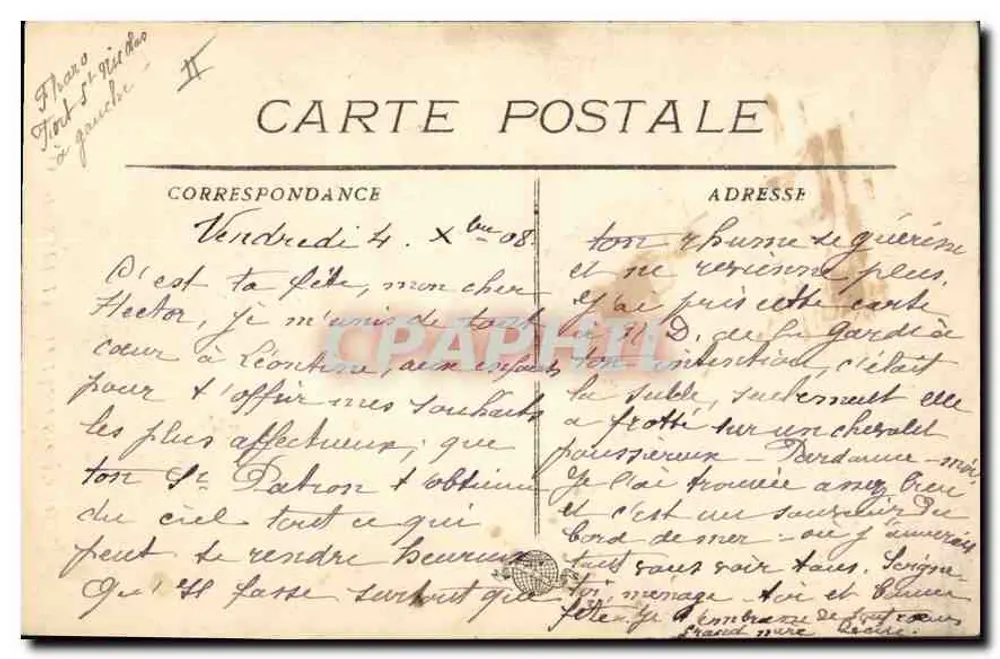Marselha — Farol Ste-Marie — Edições C. P. A. (n° 33) - Verso
