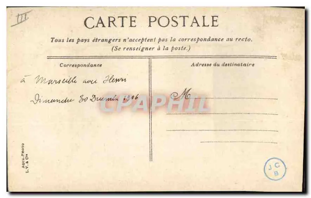 Marselha — Farol da Joliette — editor L.V. & Ch. - Verso