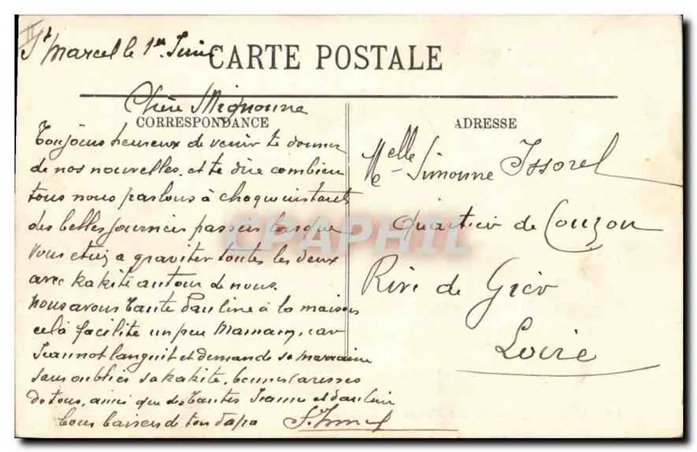 Marseille — Diante do Farol de Santa Maria — LL. — CPAPHIL - Verso