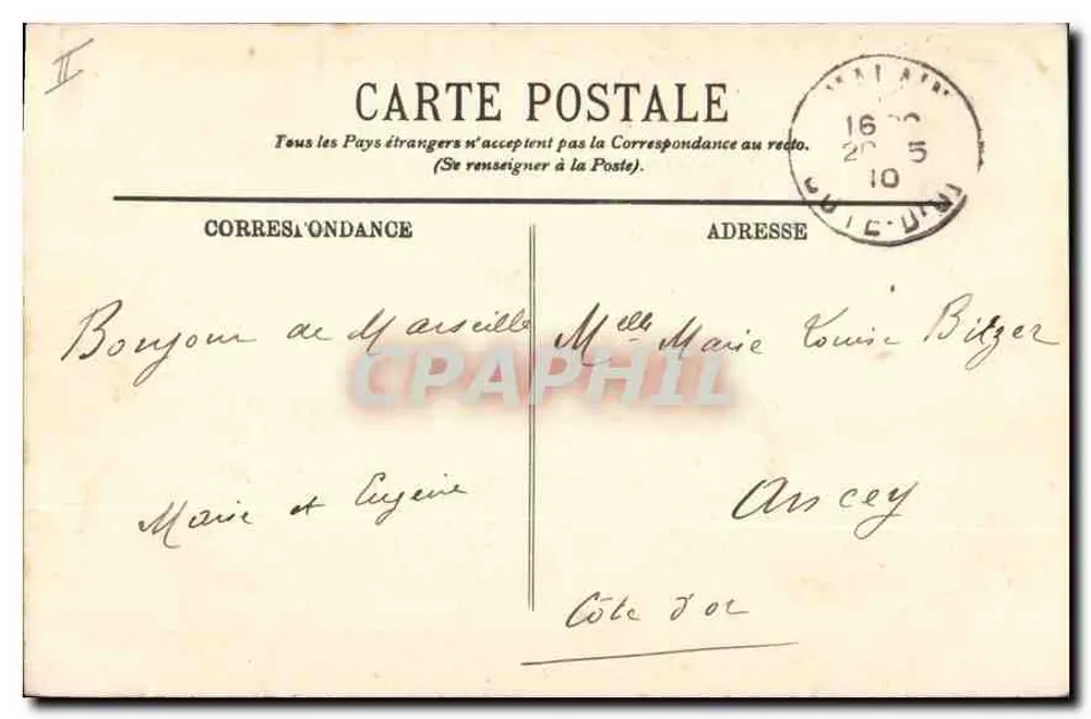 Marselha — O Farol de Planier — LL. — Editor LL, n° 85 - Verso