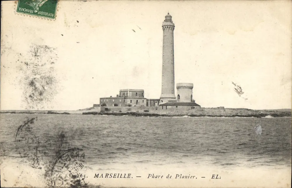 Marselha — Farol de Planier — Editor EL, n° 165 - Frente