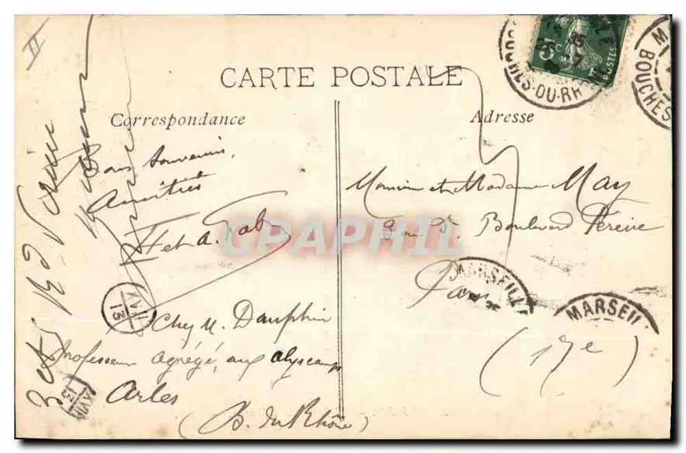 Marselha — Farol de Planier — Editor EL, n° 165 - Verso