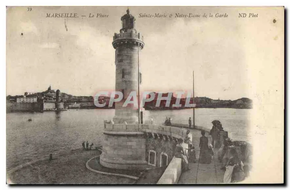 Marseille — Leuchtturm Sainte-Marie & Notre-Dame de la Garde — ND Phot - Vorderseite