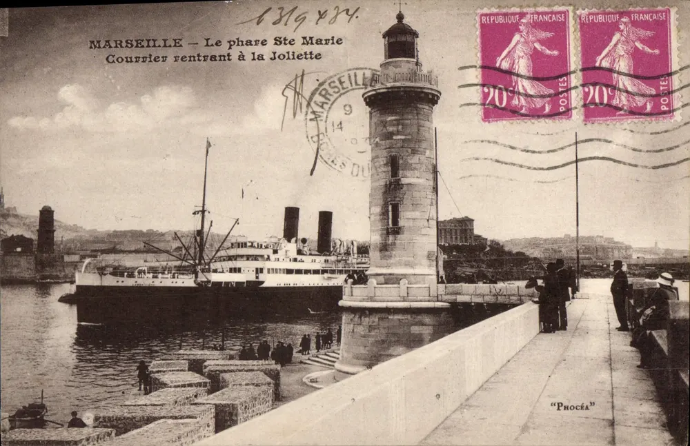 Marseille — Leuchtturm Ste Marie — Eintreffende Post nach Joliette — Phocéa - Vorderseite