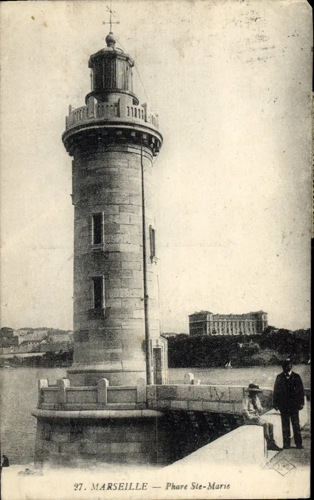 Marseille — Farol de Santa Maria — editor L.P.C. n°27 - Frente